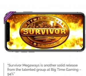 Big Time Gaming Collaborates With Survivor For Megaways Offering